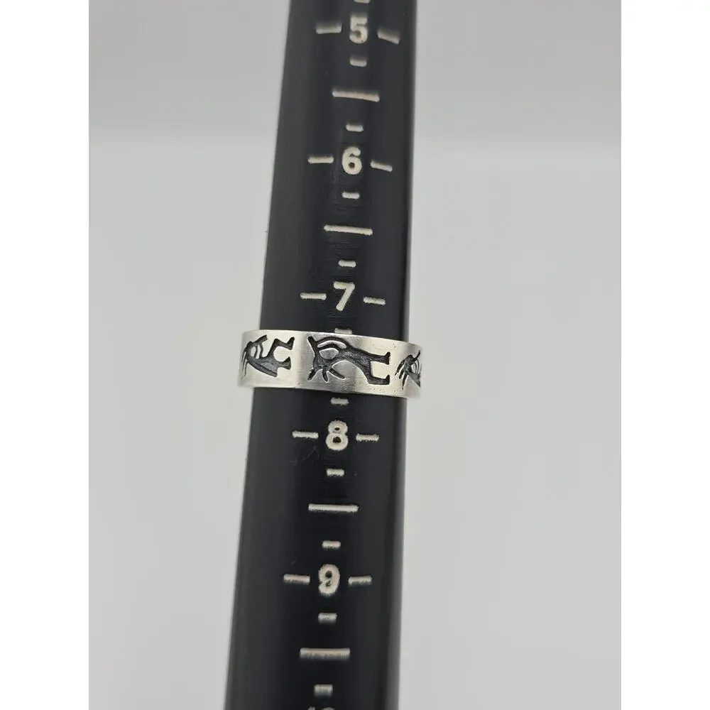 KOKOPELLI STERLING SILVER 925 BAND RING SIZE 7.5 - Picture 2 of 7